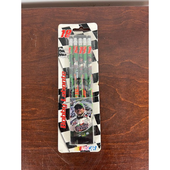 NWT Nascar Bobby Labonte #18 Pack of 5 no 2 lead new pencils 2002 - Picture 1 of 4